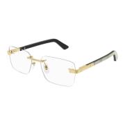 Cartier Metall optiska glasögon för män Yellow, Unisex