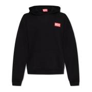 Diesel ‘S-Nlabel-Hood-L1’ hoodie Black, Herr