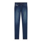 Diesel Mörk Denim Slim Fit Jeans Blue, Herr