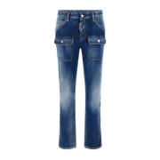 Dsquared2 Stiliga Bekväma Straight Jeans Blue, Dam