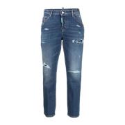 Dsquared2 Cool Girl Croppen Slim-fit Jeans Blue, Dam