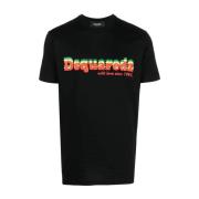 Dsquared2 Premium Herr T-Shirt - Klassisk Design Black, Herr