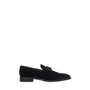 Dsquared2 Svarta Glitter Velvet Loafers Black, Herr