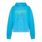 Dsquared2 Hoodie med logotyp Blue, Dam