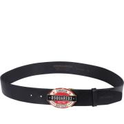 Dsquared2 Canadian Brothers Plaque Bälte Black, Herr