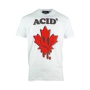 Dsquared2 it Bomull T-Shirt - Tillerkad i Italien White, Herr