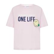 Dsquared2 One Life One Planet Smiley T-Shirt Pink, Dam