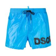 Dsquared2 Stilfull Boxer Midi Strandkläder för Män Blue, Herr