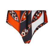 Emilio Pucci Färgglada Zip-Up Bikini Briefs Multicolor, Dam