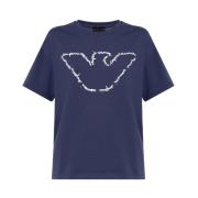 Emporio Armani Logotyp-t-shirt Blue, Dam