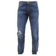 Emporio Armani Avslappnade Straight Leg Jeans Blue, Herr