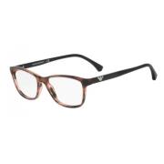 Emporio Armani Fyrkantiga Acetatglasögon för kvinnor Ea3099 Brown, Uni...