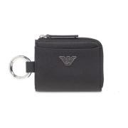 Emporio Armani Wallet with keyring Black, Herr