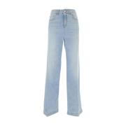 Emporio Armani Klassiska Straight Fit Denim Jeans Blue, Dam