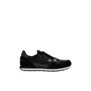 Emporio Armani Svarta Logo Sneakers med Snygg Design Black, Herr