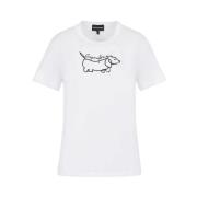 Emporio Armani Klassisk Crew Neck T-shirt White, Dam