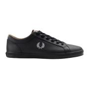 Fred Perry Baseline Läder Tennisskor Black, Herr