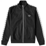 Fred Perry Retrostil Taped Track Jacket Black, Herr