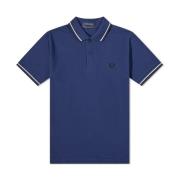 Fred Perry Twin Tipped Polo Navy/Vit Blue, Herr