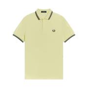 Fred Perry Slim Fit Twin Tipped Polo i Wax Yellow Navy Black Yellow, H...