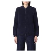 Giorgio Armani Sweatshirt med Sweatshirt med dragkedja Blue, Dam