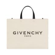 Givenchy Vit Toteväska med Signaturtryck White, Dam