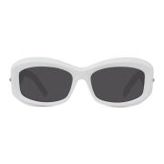 Givenchy Vita ovala solglasögon med grå lins White, Dam