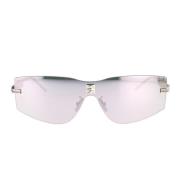 Givenchy Modernt 4Gem solglasögon med spegelglas i silver Gray, Unisex
