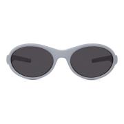 Givenchy Grå Ovala Solglasögon med Integrerade Sidobågar Gray, Herr