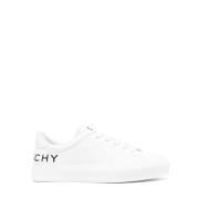 Givenchy Vita Läder Sneakers med Gummisula White, Herr