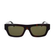 Gucci Rektangulära solglasögon med djärv acetatram och eleganta GG-log...