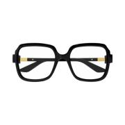 Gucci Stiliga Oversized Fyrkantiga Solglasögon Black, Unisex