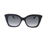 Gucci Klassiska rektangulära solglasögon med trendiga detaljer Black, ...