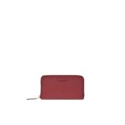 Gucci Röd Läderplånbok med Microguccisima Print Red, Dam