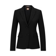 Hugo Boss Klisk Blazer med Knappar och Fickor Black, Dam