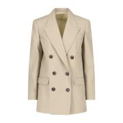 Isabel Marant Sofistikerad Beige Dubbelknäppt Blazer Beige, Dam