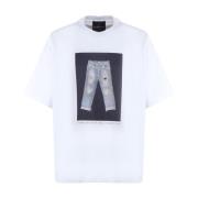 John Richmond Vita T-shirts och Polos med 98% Bomull White, Herr