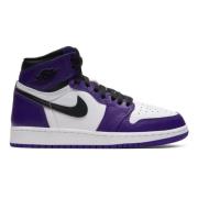 Jordan Court Purple White Retro High Grade School Storlek Blue, Dam