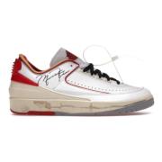 Jordan Retro Low Off-White White Red Sneakers Red, Herr