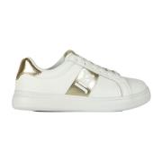 Just Cavalli Guld Metallic Sneakers White, Dam