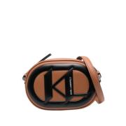 Karl Lagerfeld Logotyppräglad crossbody-väska Brown, Dam