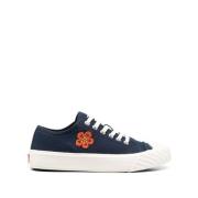 Kenzo Marinblå Låga Sneakers med Boke Flower Motiv Blue, Dam