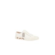 Kenzo Krämfärgade Låga Sneakers White, Herr