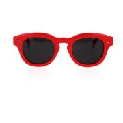 Kenzo Runda röda solglasögon med gråa linser Red, Unisex