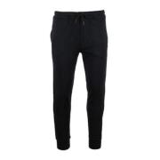 K-Way Bekväma och stiliga bomulls sweatpants med frontlogo Black, Herr