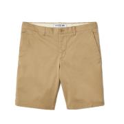 Lacoste Moderniserade Slim Fit Stretch Bomull Bermuda Shorts Beige, He...