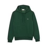 Lacoste Ekologisk Borstad Bomull Hoodie Green, Herr