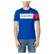 le coq sportif Short Sleeve Shirts Blue, Herr