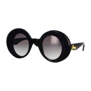 Loewe Excentrisk rund solglasögon med logodetalj Black, Dam