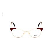 Miu Miu Metalliska Cat-Eye Glasögon - Trendig Modell Multicolor, Dam